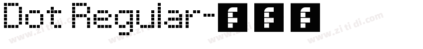 Dot Regular字体转换
